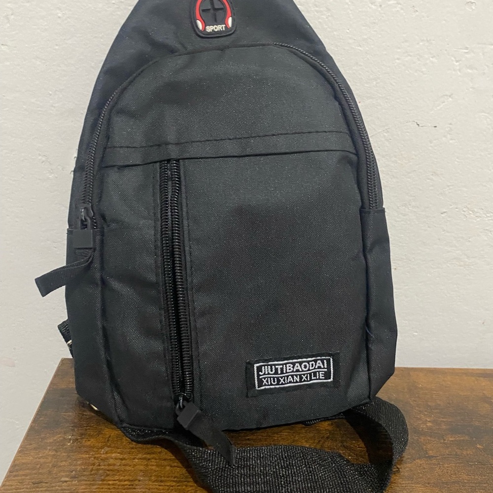 JUITIBAODAI Black Men's Sling Bag